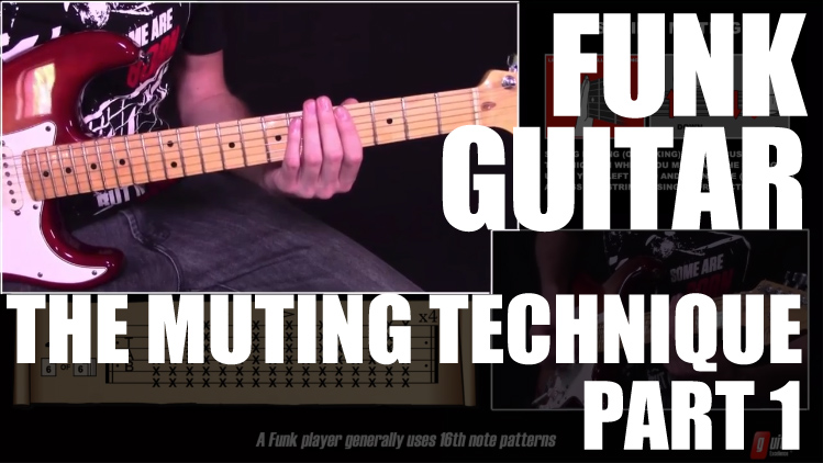 Funk guitar lesson - the muting technique part 1